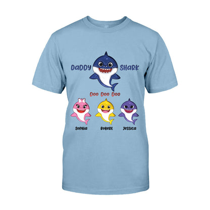 Shark Family, Father's Day Funny Gift - Personalized Father T-shirt And Hoodie