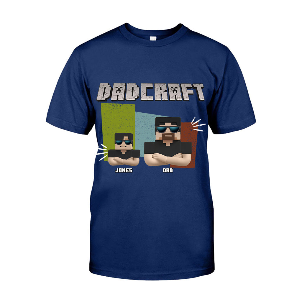 Dadcraft, Father's Day Gift For Game Dad - Personalized Block World T-shirt And Hoodie