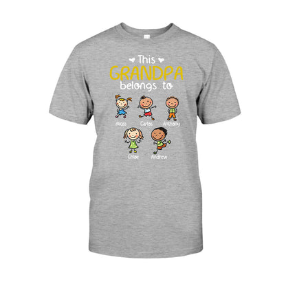 This Grandpa Grandma Belongs to - Personalized Father T-shirt and Hoodie