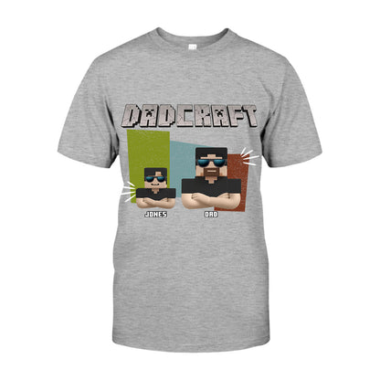 Dadcraft, Father's Day Gift For Game Dad - Personalized Block World T-shirt And Hoodie