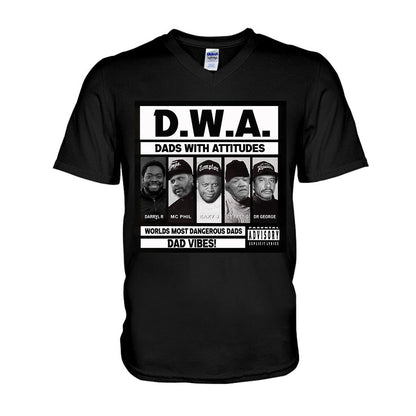 Dads With Attitude D.W.A - Personalized African American T-shirt And Hoodie