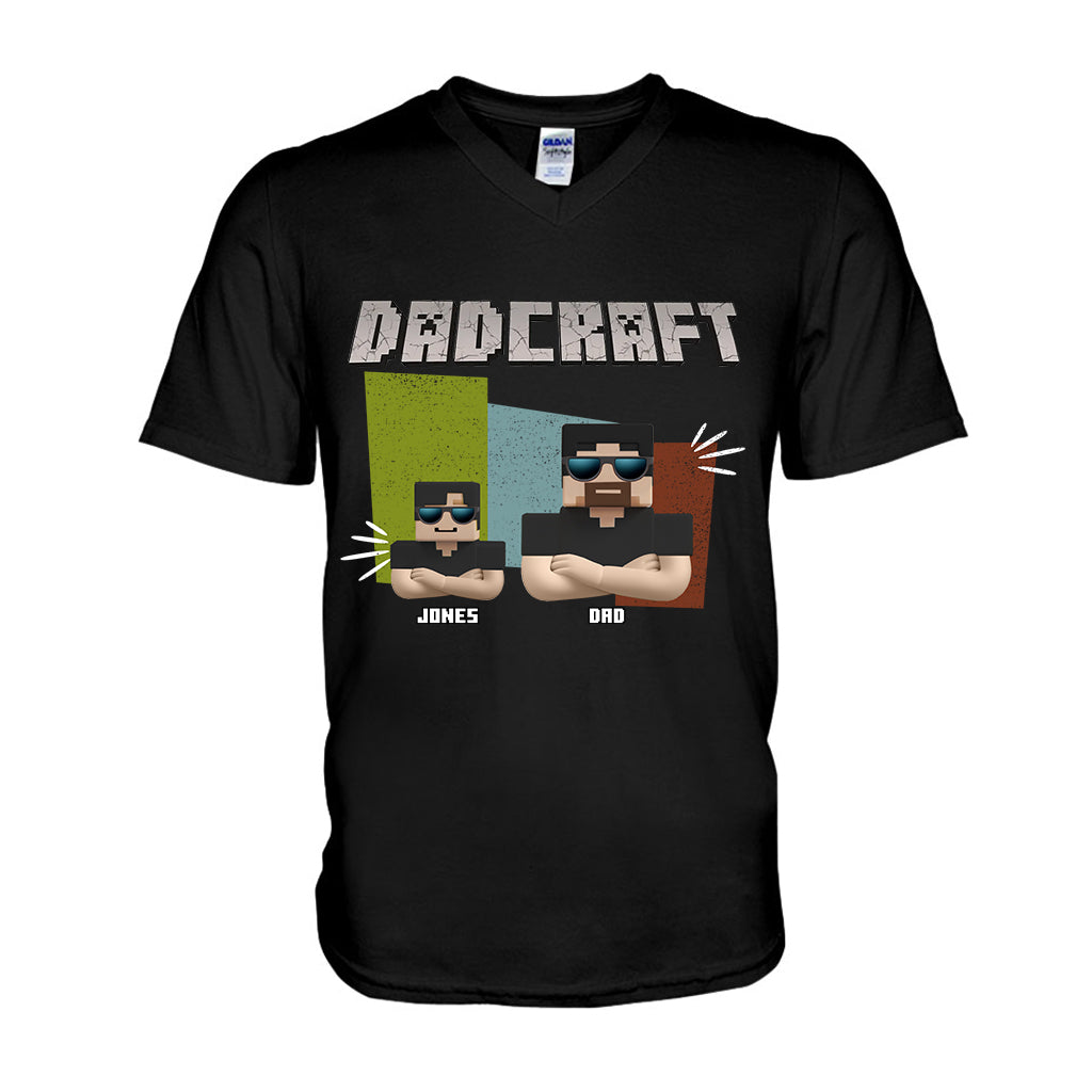 Dadcraft, Father's Day Gift For Game Dad - Personalized Block World T-shirt And Hoodie