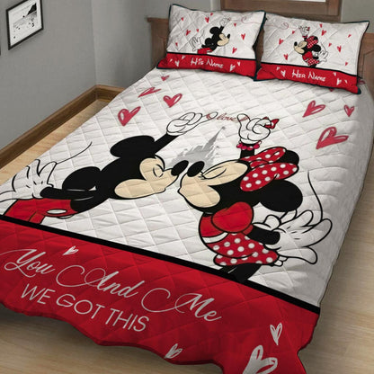 Magic Couple - Personalized Mouse Quilt Set