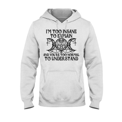 I'm Too Insane To Explain You're Too Normal To Understand - Witch T-shirt and Hoodie