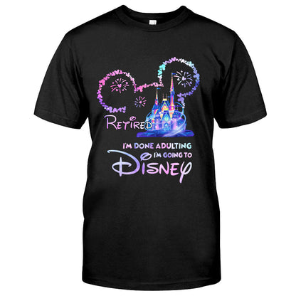 I'm Done Adulting - Personalized Mouse T-shirt and Hoodie