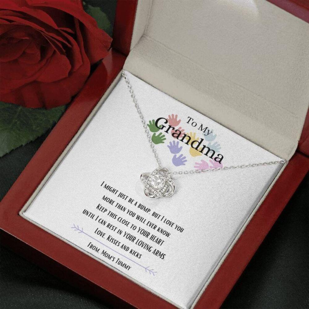 To My Grandma I Love You New Grandma Gift Gifts For Expectant Grandmother - Grandma Love Knot Necklace 0921