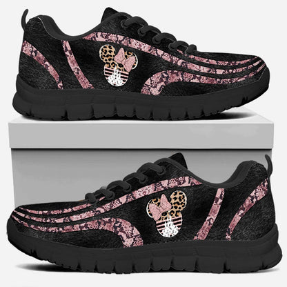 Leopard And Rose Mouse Ears - Sneakers
