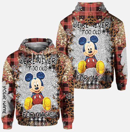 We're Never Too Old - Personalized Christmas Mouse Hoodie and Leggings