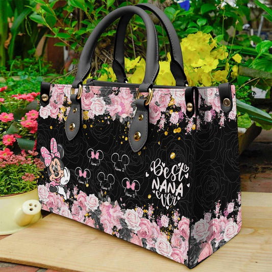 Important Nana Stuff - Personalized Mouse Leather Handbag