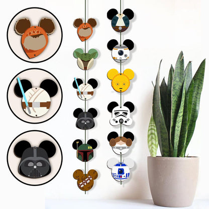 Mouse Ears And The Force - Personalized Mouse 6 Pieces Garland