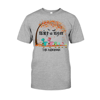 Family Of Dinosaurs - Personalized Halloween Family T-shirt and Hoodie