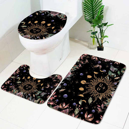 The Moon - Witch 3 Pieces Bathroom Mats Set