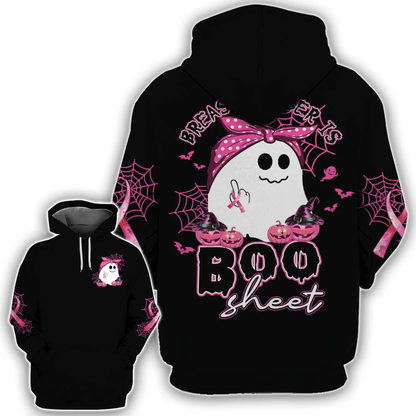 Breast Cancer Is Boo Sheet - Breast Cancer Awareness All Over T-shirt and Hoodie 0822