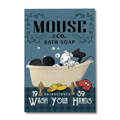 Wash Your Hands - Mouse Canvas And Poster