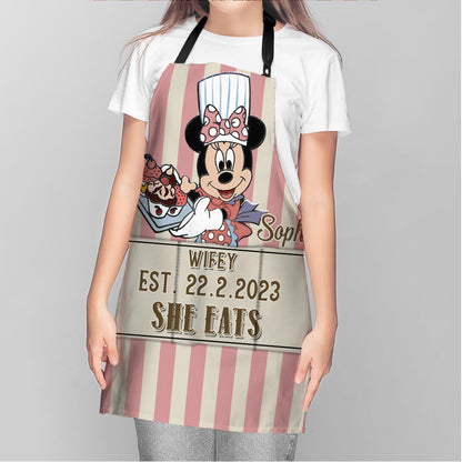 He Cooks She Eats - Personalized Mouse Apron