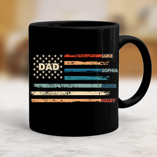 Stars And Stripes - Personalized Independence Day Father Mug