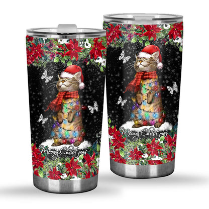 Meowy Christmas Cat Tumbler 0622