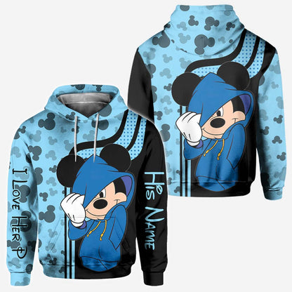 I Love His D - Personalized Mouse All Over T-shirt and Hoodie
