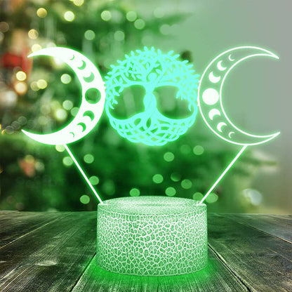 Triple Goddess Wicca - Witch Shaped Plaque Light Base