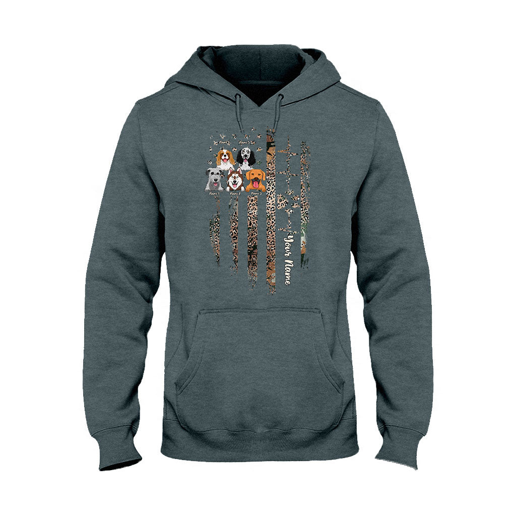 Love My Dogs - Personalized Independence Day Dog T-shirt and Hoodie