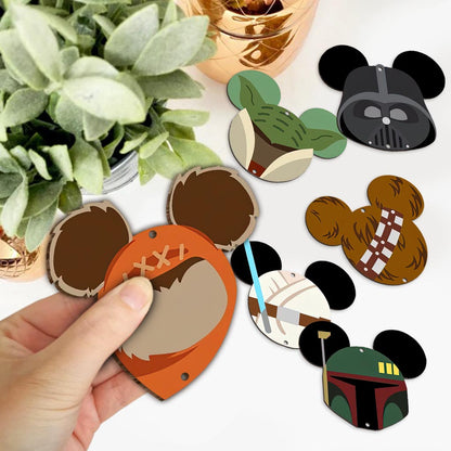 Mouse Ears And The Force - Personalized Mouse 6 Pieces Garland