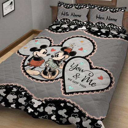 You & Me - Personalized Mouse Quilt Set