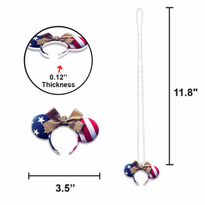 Happy 4th Of July - Independence Day Mouse Car Ornament  3D Pattern Print (Printed On Both Sides)