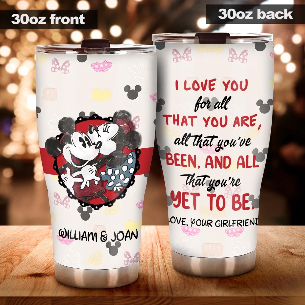 I Love You For All That You Are - Personalized Couple Mouse Tumbler