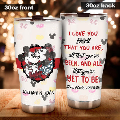 I Love You For All That You Are - Personalized Couple Mouse Tumbler