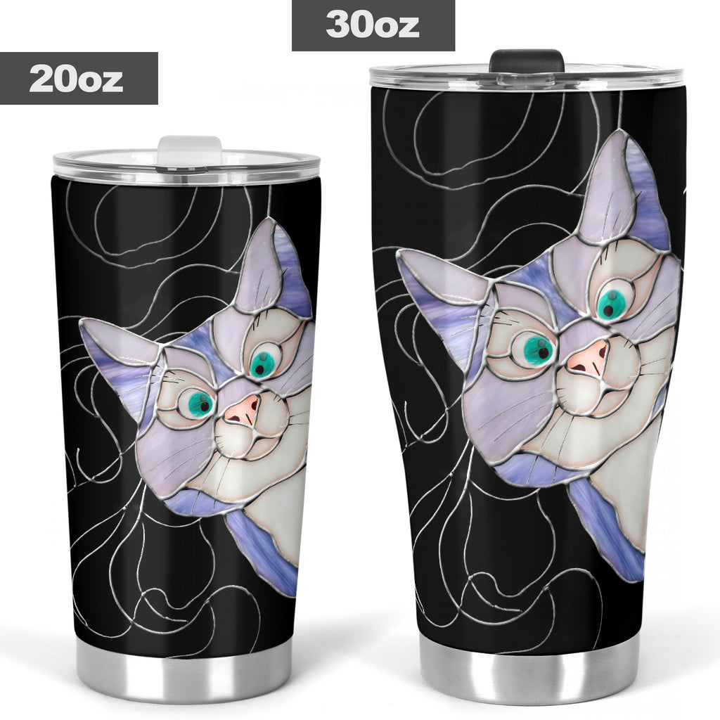 Peeking Cat Cat Tumbler 0622