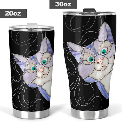 Peeking Cat Cat Tumbler 0622