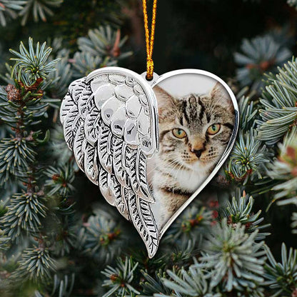 You Were My Favorite Hello and My Hardest Goodbye - Personalized Christmas Cat Ornament (Printed On Both Sides)