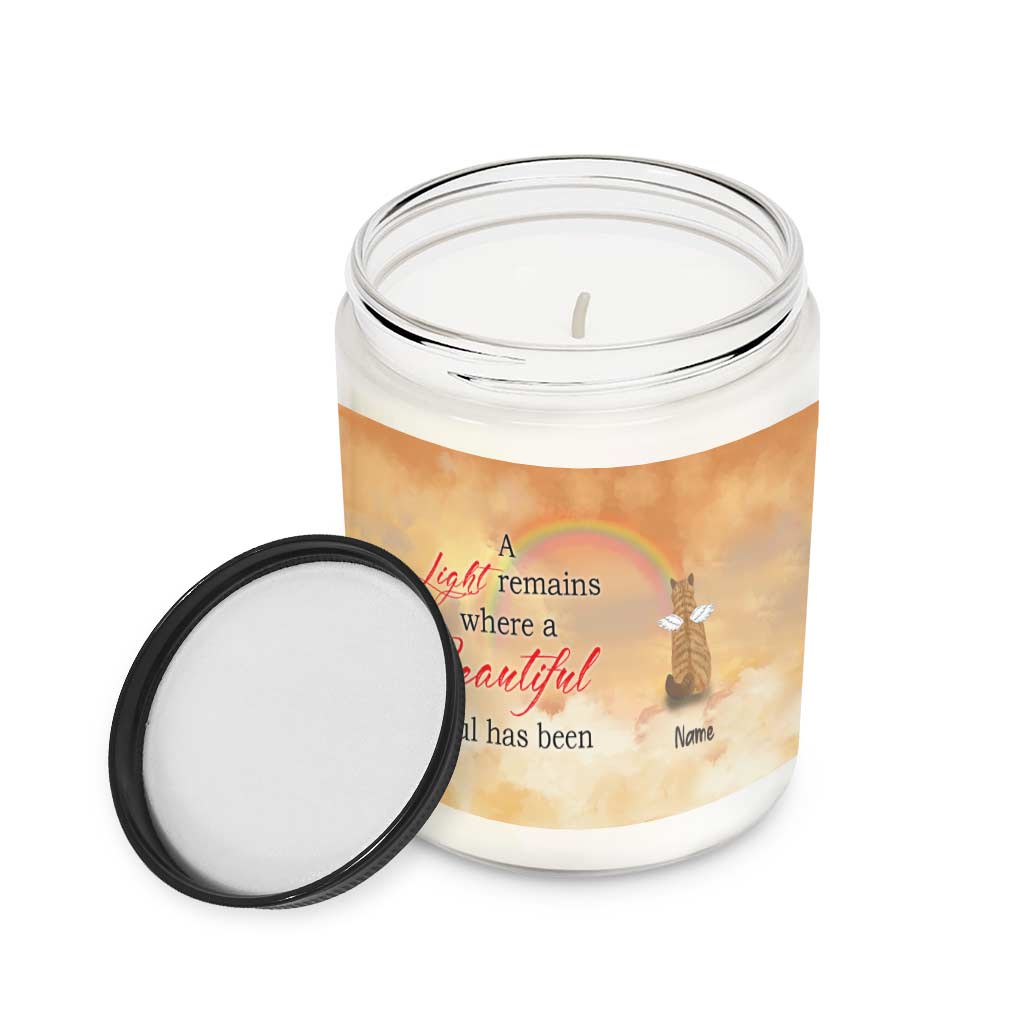 Where A Beautiful Soul Has Been - Personalized Cat Candle