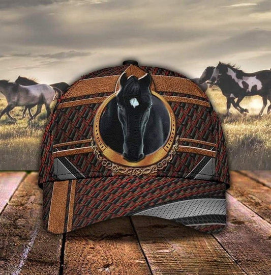 Black Horse Horse Classic Cap 0823