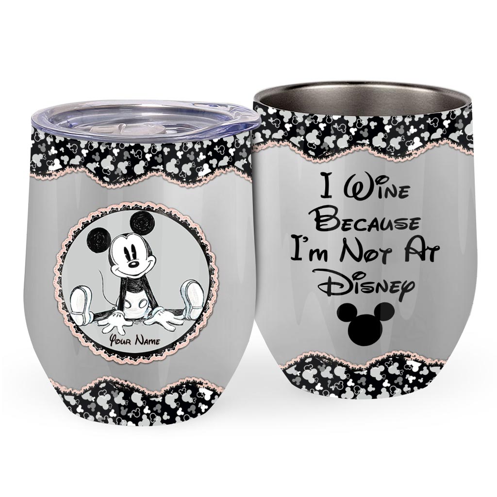 Lovely Mouse Ears - Personalized Wine Tumbler