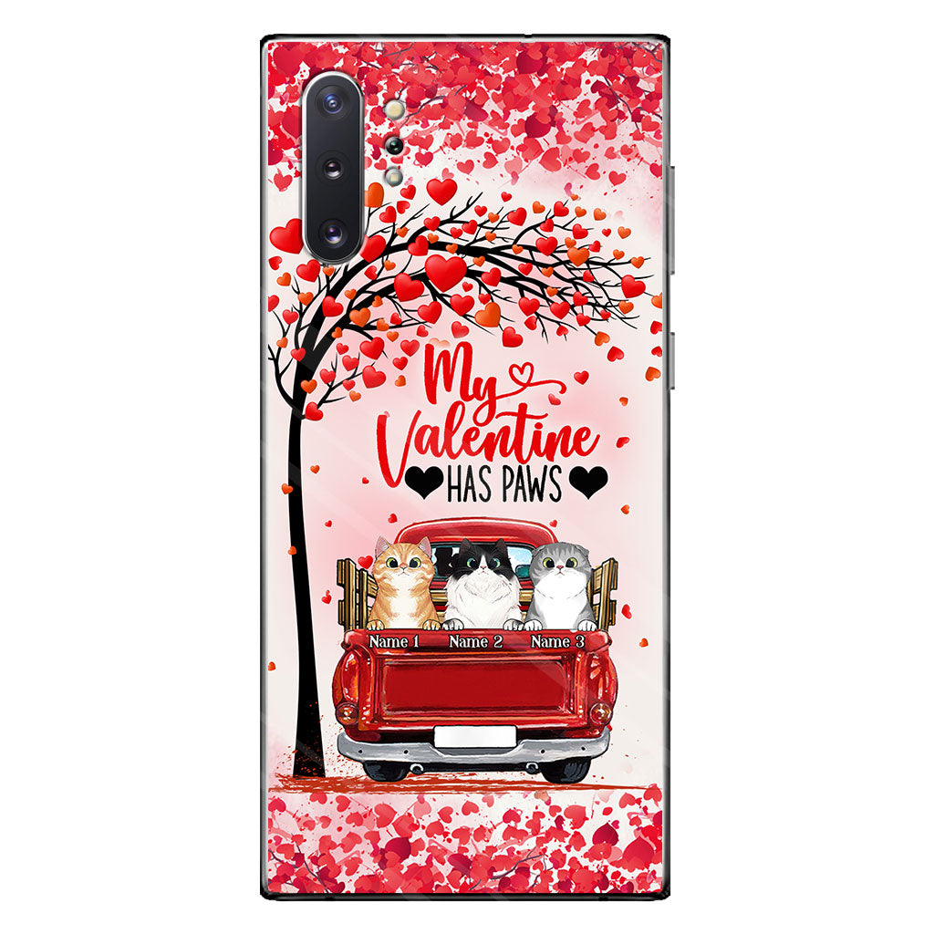 My Valentine Has Paws - Personalized Cat Phone Case