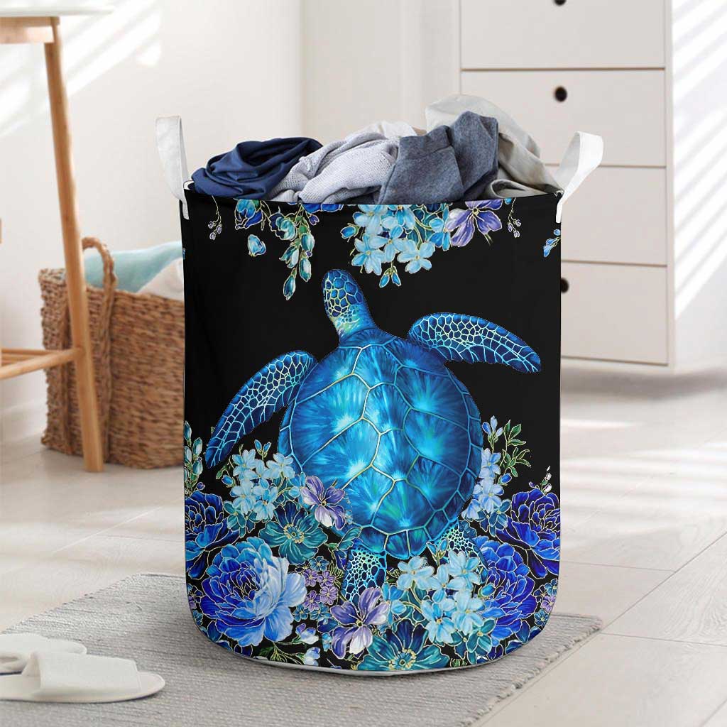 Love Blue Sea Turtle Storage Basket 0622