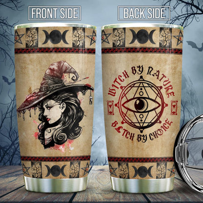 Vintage Sexy Witch By Nature - Witch Tumbler 0822