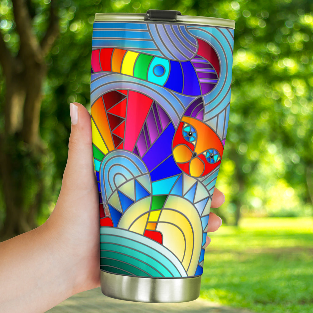 Cat Glass Art Cat Tumbler 0622