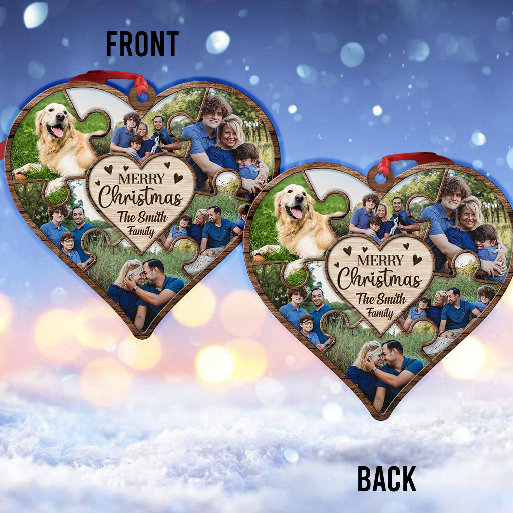 Together We Are A Family - Personalized Christmas Family Ornament (Printed On Both Sides)