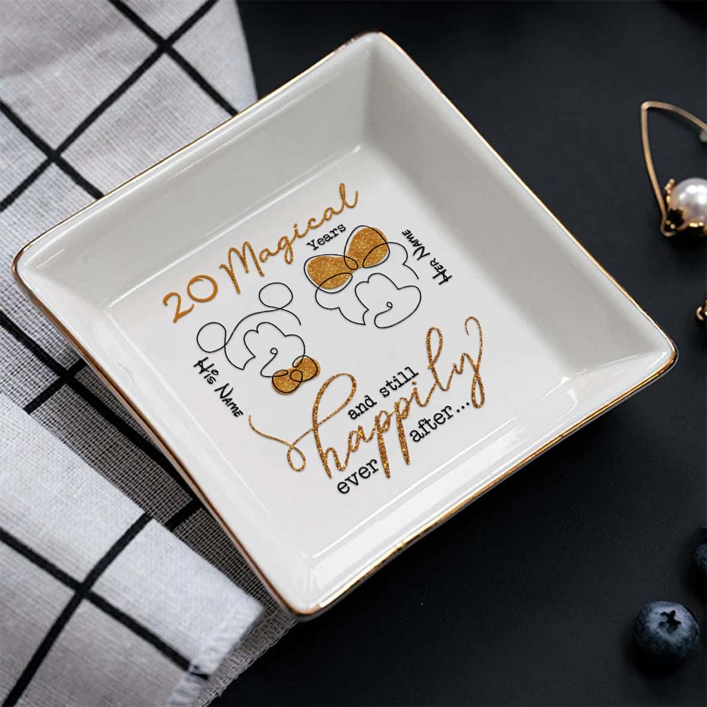 Years Of Magic - Personalized Couple Mouse Jewelry Dish