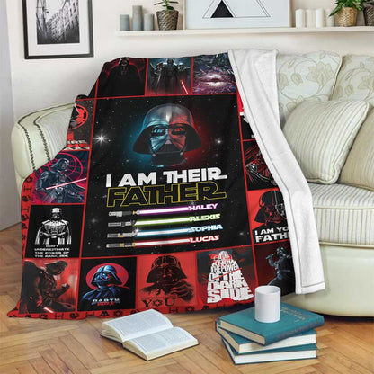 I Am Their Father - Personalized Father's Day The Force Blanket
