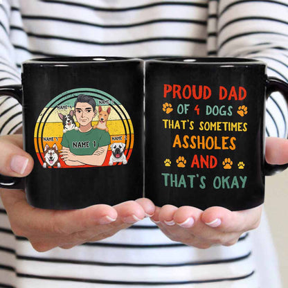 Proud Dad Of A Dog - Personalized Father's Day Mug