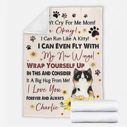 Don't Cry For Me Mom - Personalized Mother's Day Cat Blanket