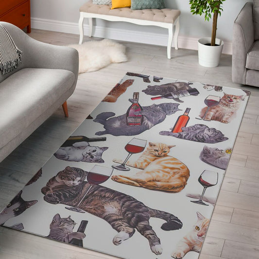Cats And Wines Cat Rug 0622