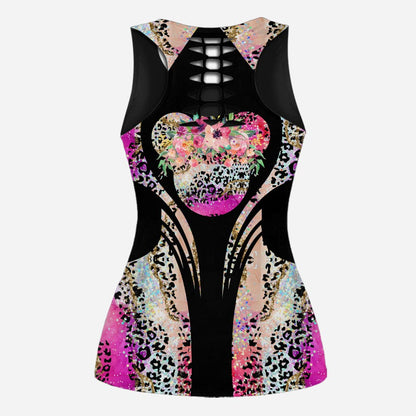Pink Agate Sweet Mouse Ears - Hollow Tank Top and Leggings