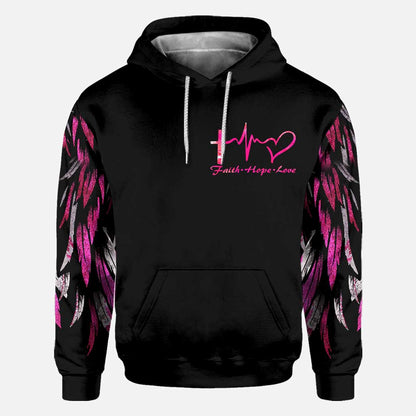 Be Stronger Eagle Breast Cancer - Breast Cancer Awareness All Over T-shirt and Hoodie 0822