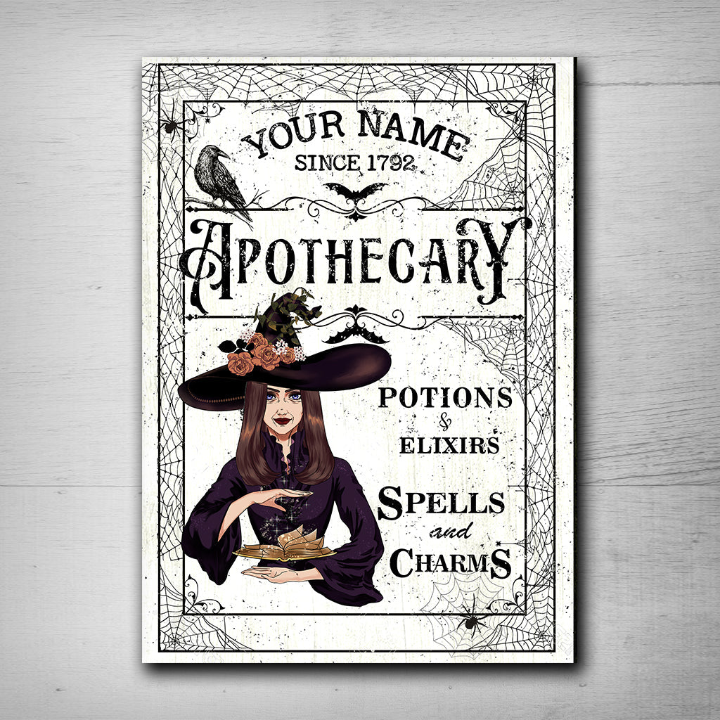 Spells And Charms - Personalized Witch Rectangle Metal Sign