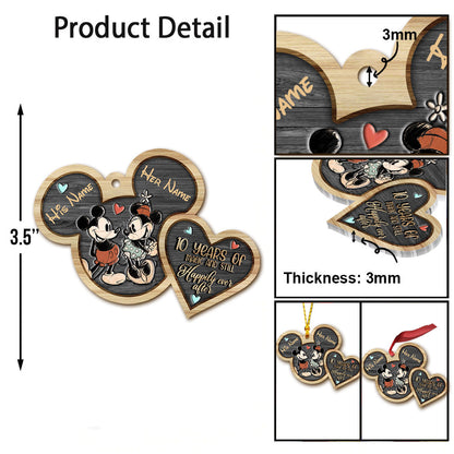 Still Happily Ever After - Personalized Christmas Mouse Ornament (Printed On Both Sides)