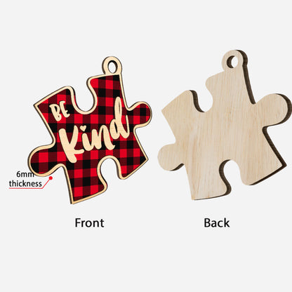 Be Kind - Autism Awareness Layered Wood Ornament